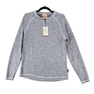 Micros Shirt Mens Small Blue Heather Long Sleeve Raglan Jersey Tee *NWT*